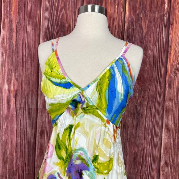 Jams World Womens Maxi Dress Floral Hawaiian Colorful Tropical Size Medium - Picture 7 of 11